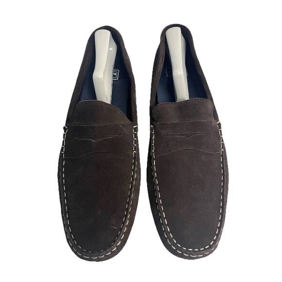Lacoste Paris Suede Driving Shoes Men’s Size 13 EU 47 Dark Brown Drivers 25377 - Picture 1 of 9